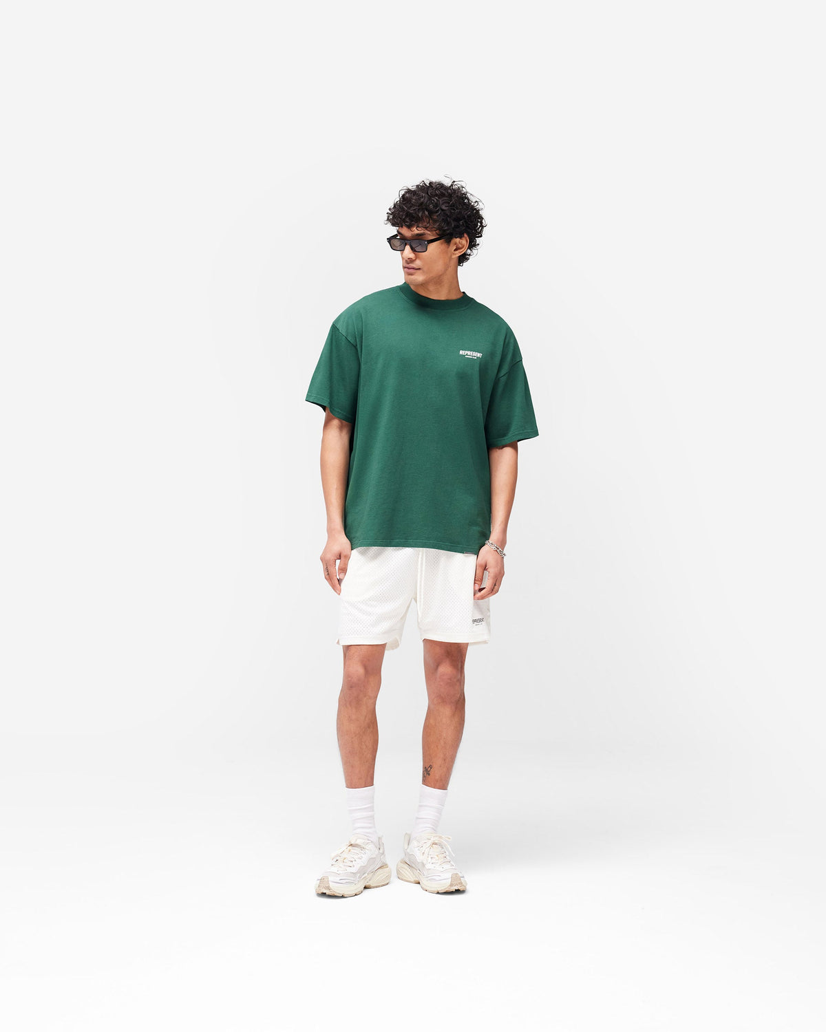 REPRESENT Represent Owners Club Mesh Shorts - Flat White