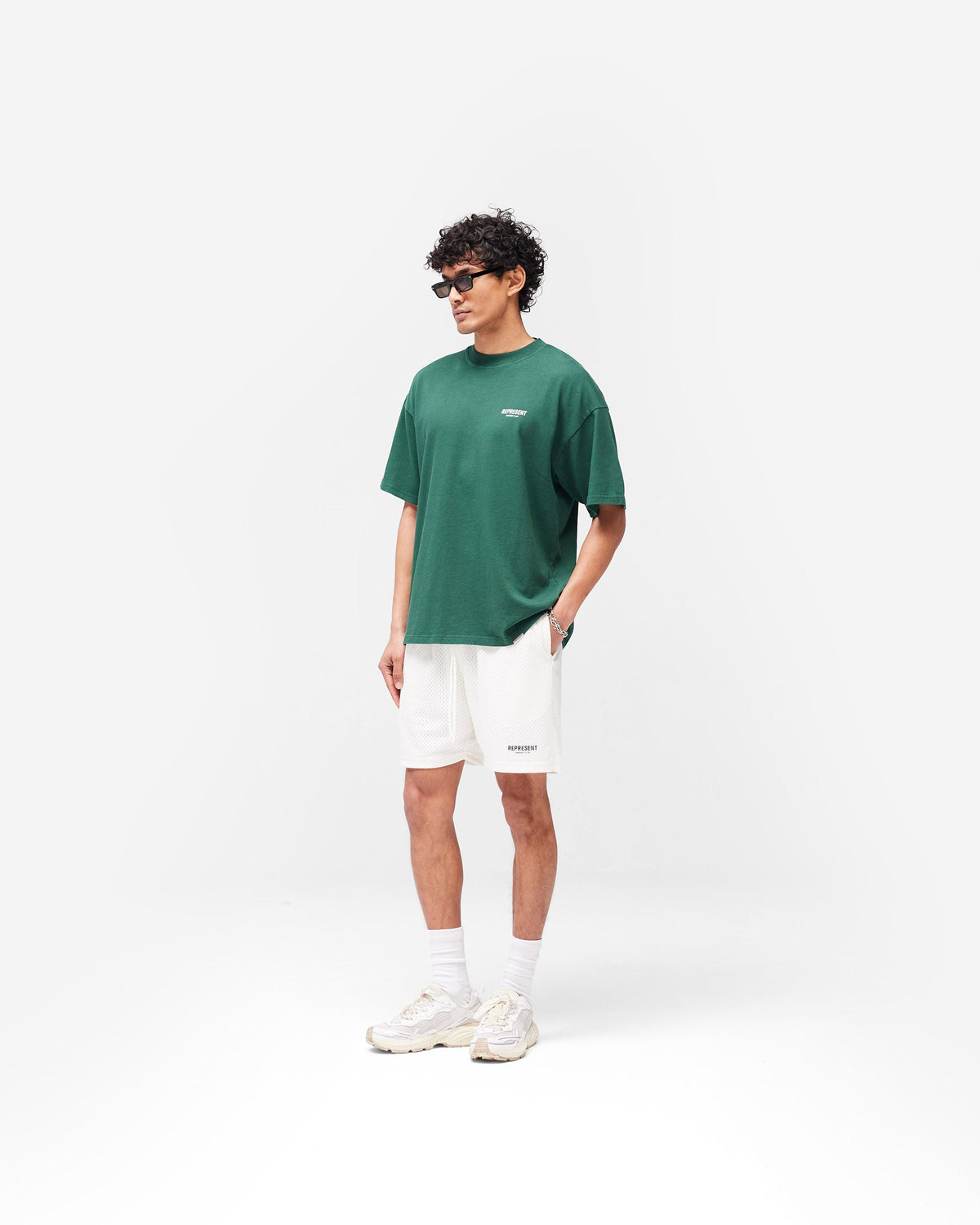 REPRESENT Represent Owners Club Mesh Shorts - Flat White