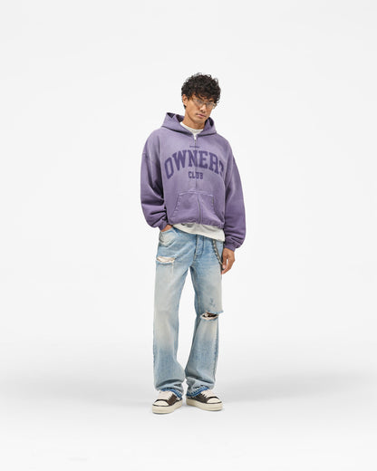 REPRESENT Represent Owners Club Zip Through Hoodie - Deep Purple