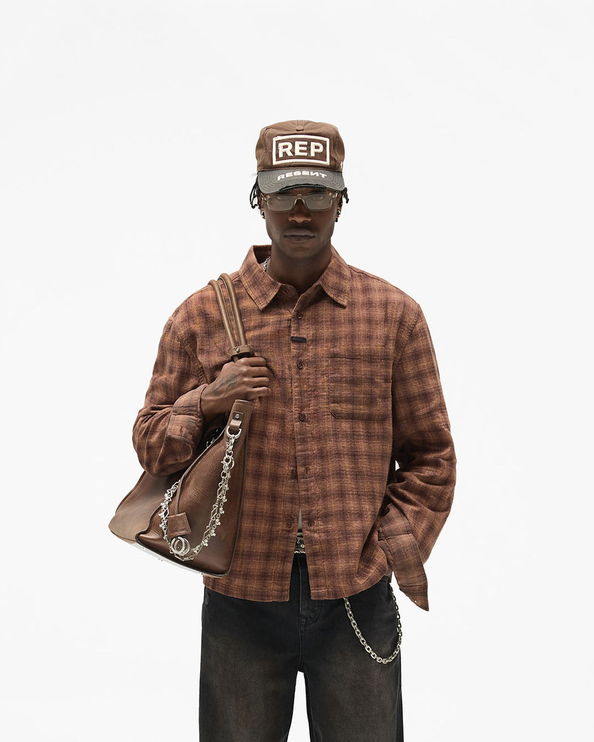 REPRESENT Resent Plaid Shirt - Brown