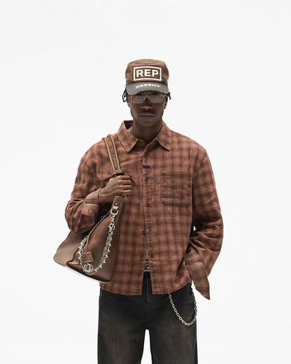 REPRESENT Resent Plaid Shirt - Brown