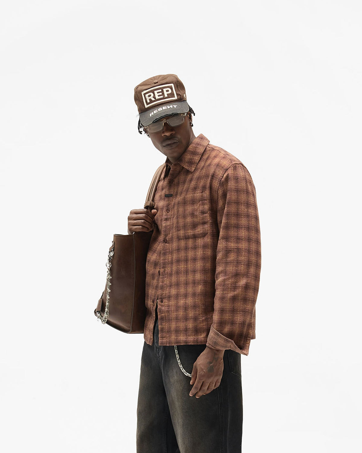 REPRESENT Resent Plaid Shirt - Brown