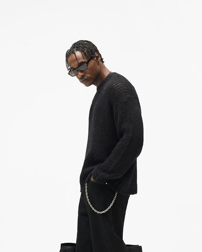 REPRESENT Reversible Fade Out Knit - Jet Black