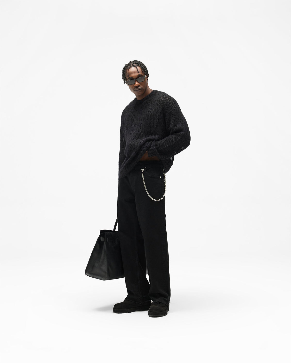 REPRESENT Reversible Fade Out Knit - Jet Black