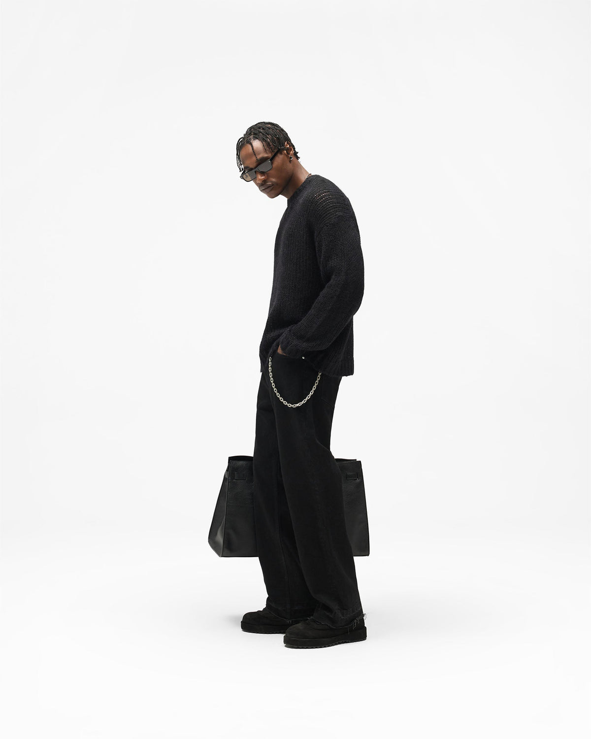 REPRESENT Reversible Fade Out Knit - Jet Black