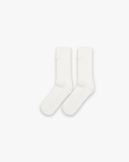 REPRESENT Rib Knit Long Sock - Flat White
