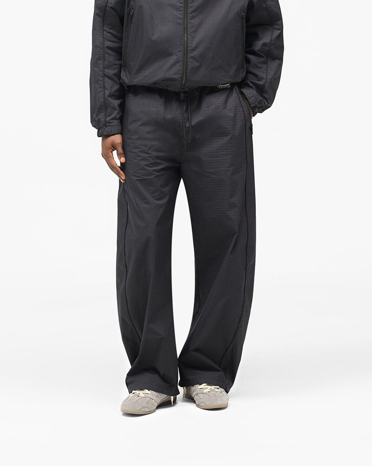 REPRESENT Riot Track Pant - Navy Check