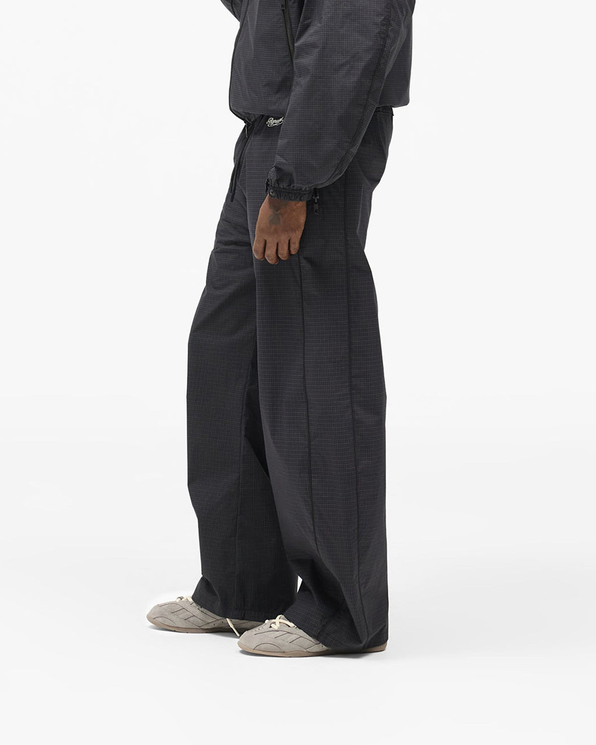 REPRESENT Riot Track Pant - Navy Check