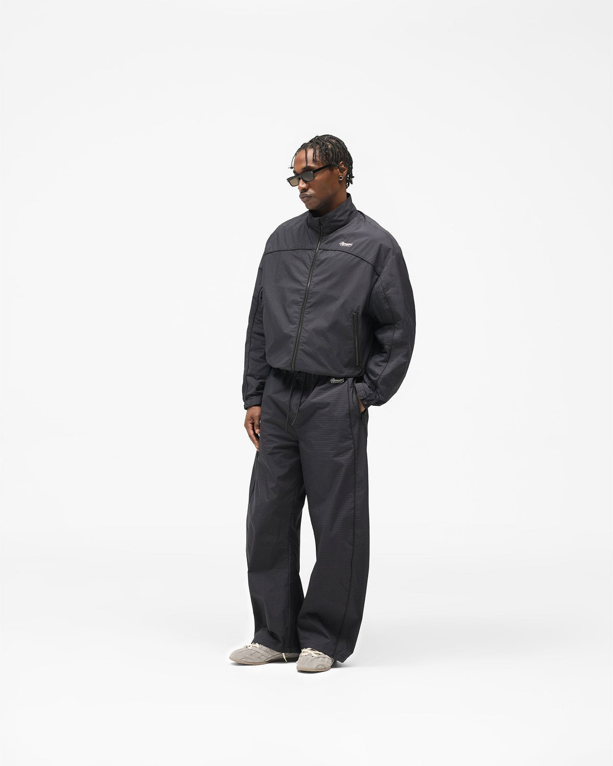 REPRESENT Riot Track Pant - Navy Check