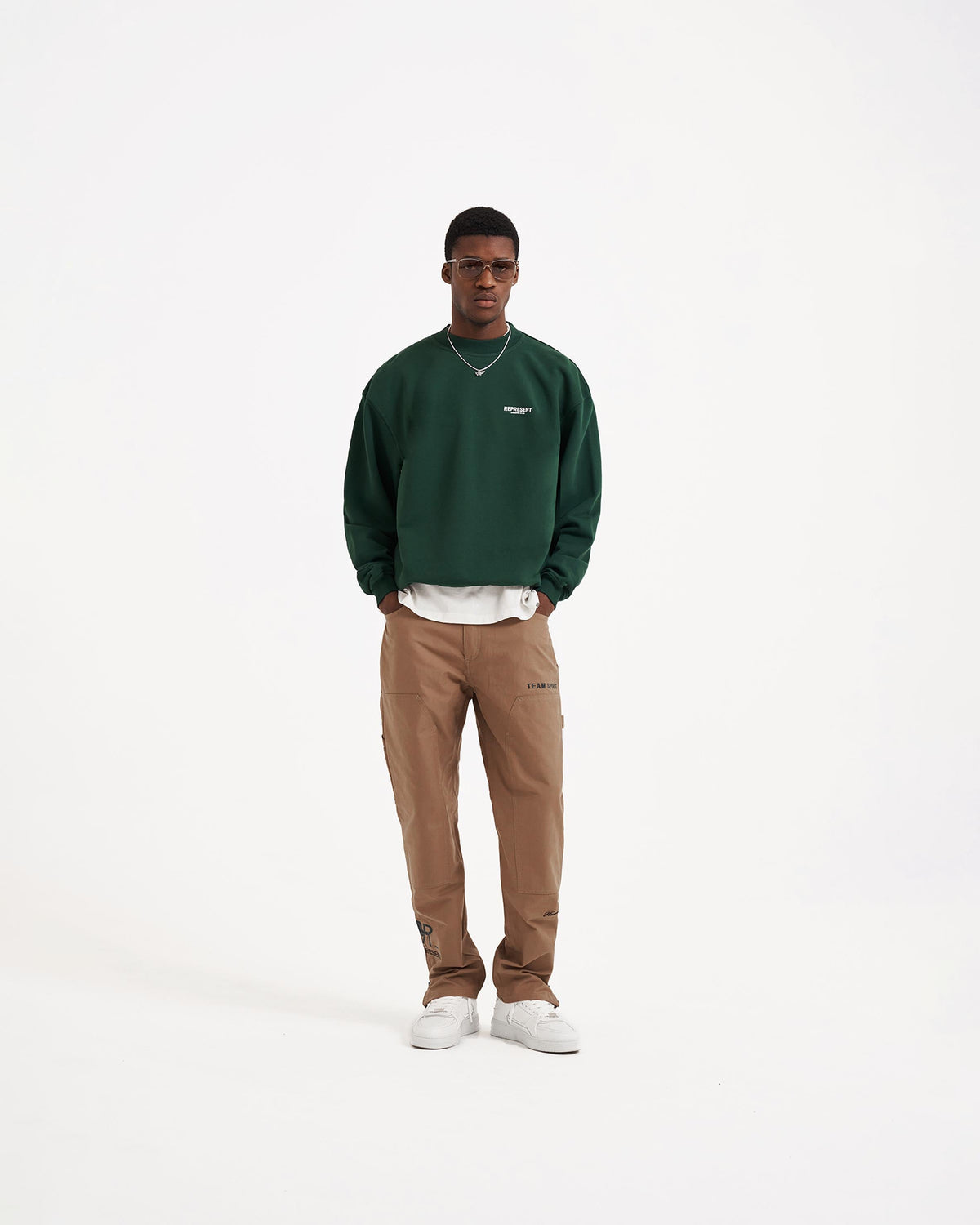 REPRESENT Represent Owners Club Sweater - Racing Green
