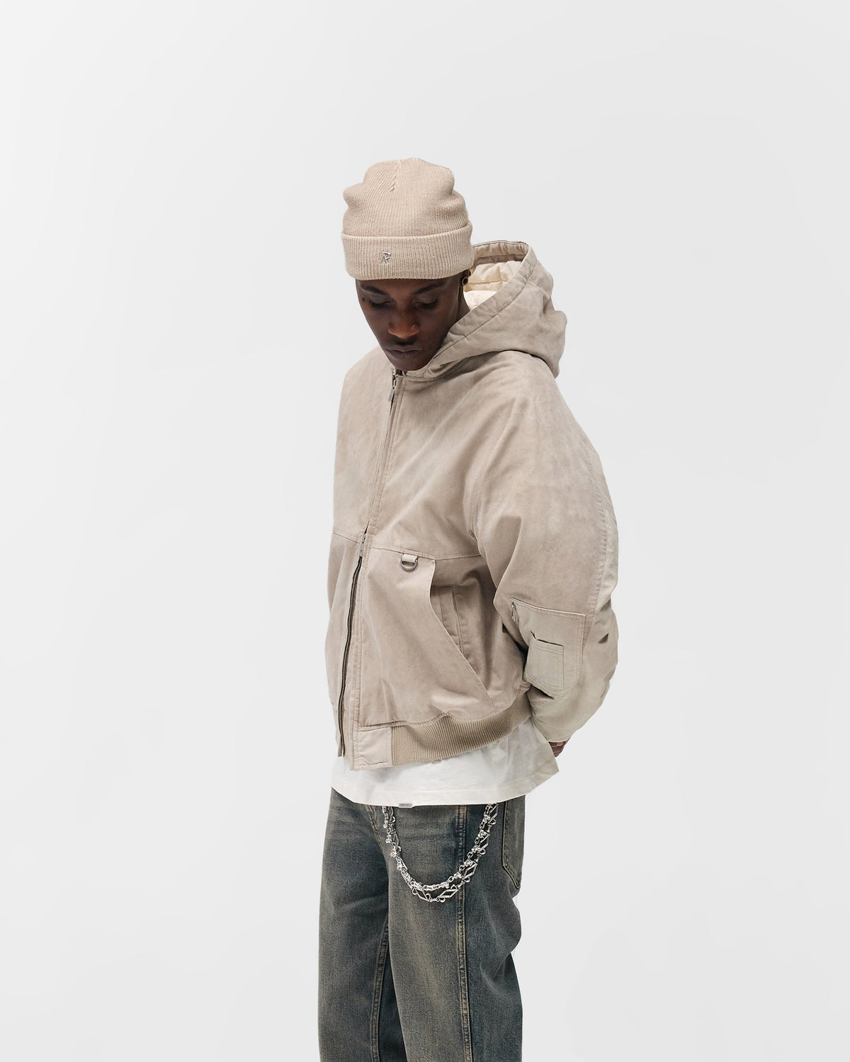 REPRESENT Hooded Bomber - Beige