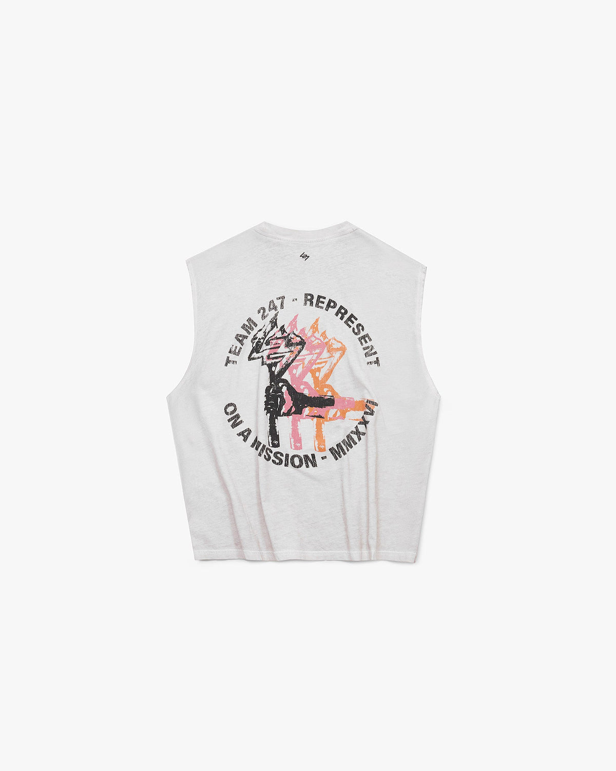 REPRESENT 247 Torch Boxy Tank - Bleach Wash