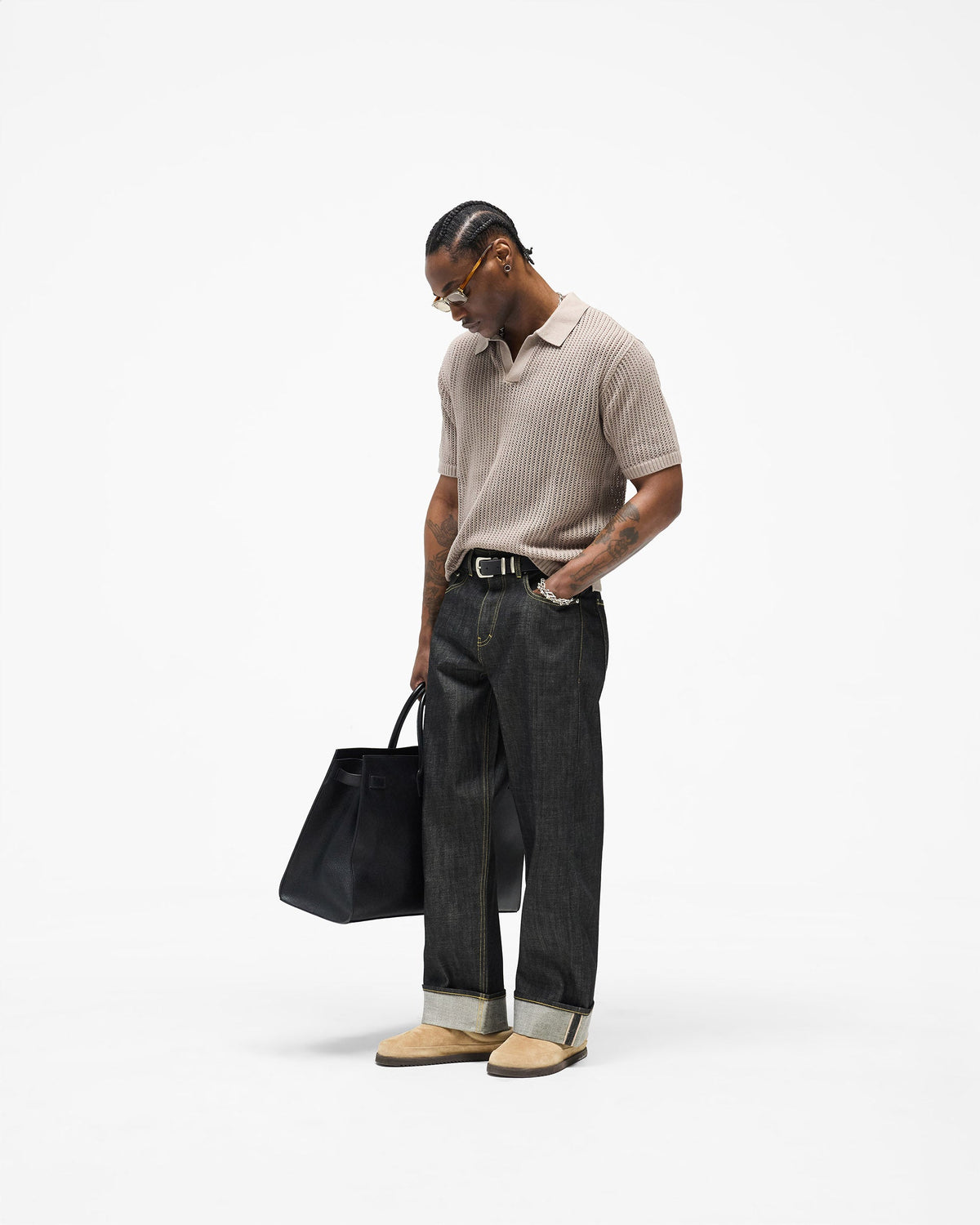 REPRESENT Beverly Knit Polo - Vintage Khaki