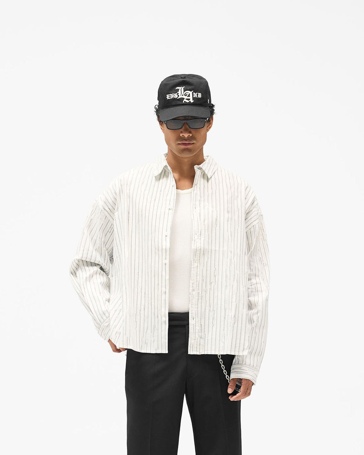 REPRESENT Torn Shirt - Flat White