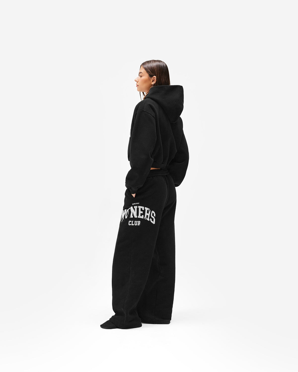REPRESENT Represent Owners Club Zip Through Hoodie - Jet Black