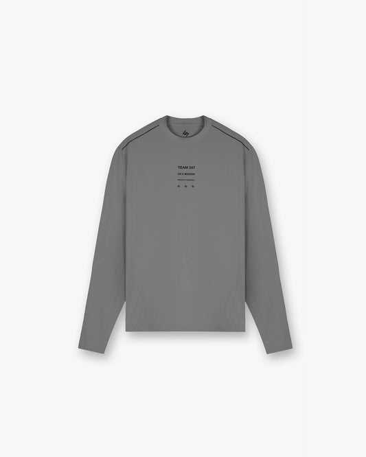 REPRESENT 247 Trail Long Sleeve T-Shirt - Steel