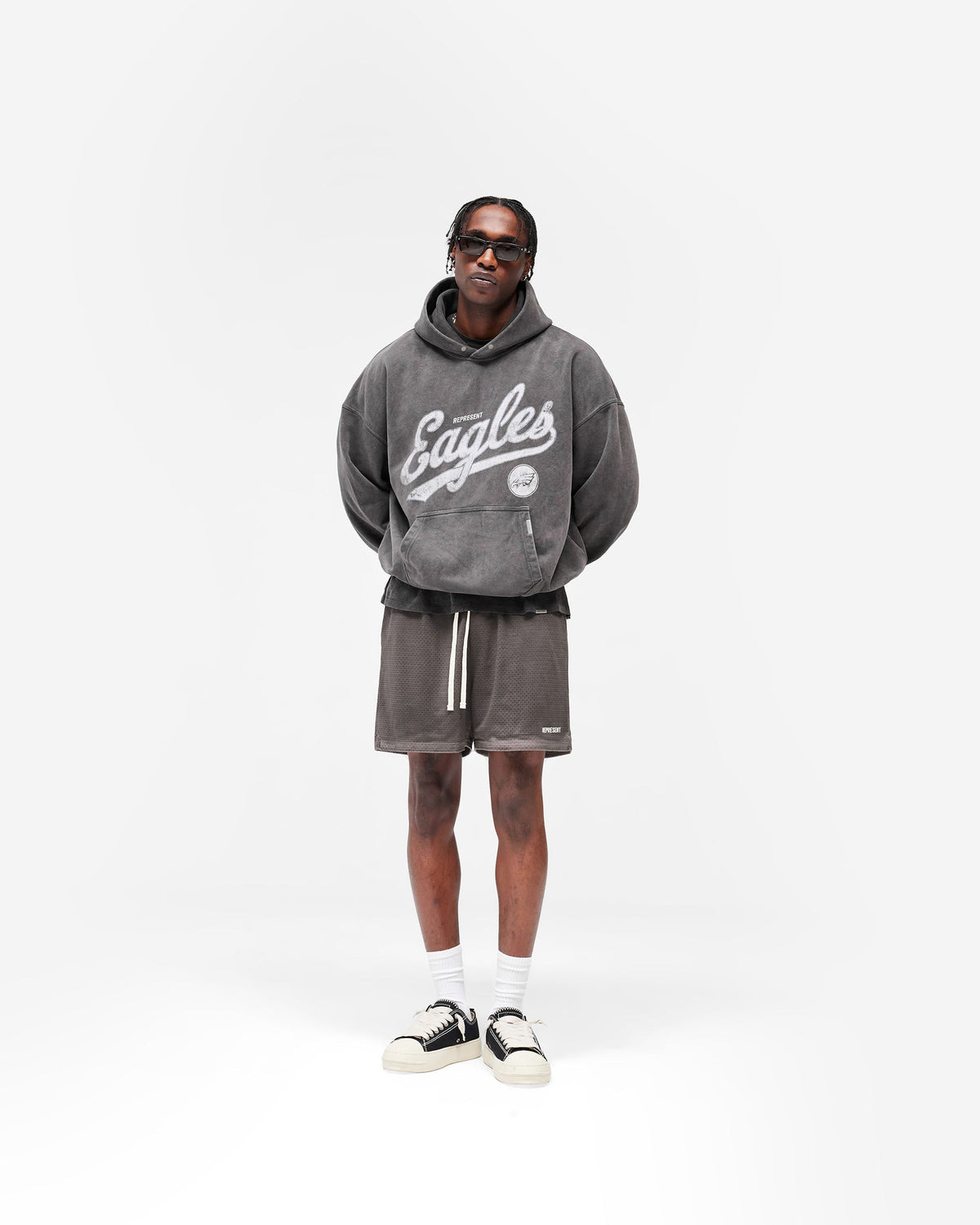 REPRESENT Philadelphia Eagles x Represent Hoodie - Vintage Grey