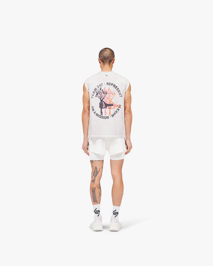 REPRESENT 247 Torch Boxy Tank - Bleach Wash