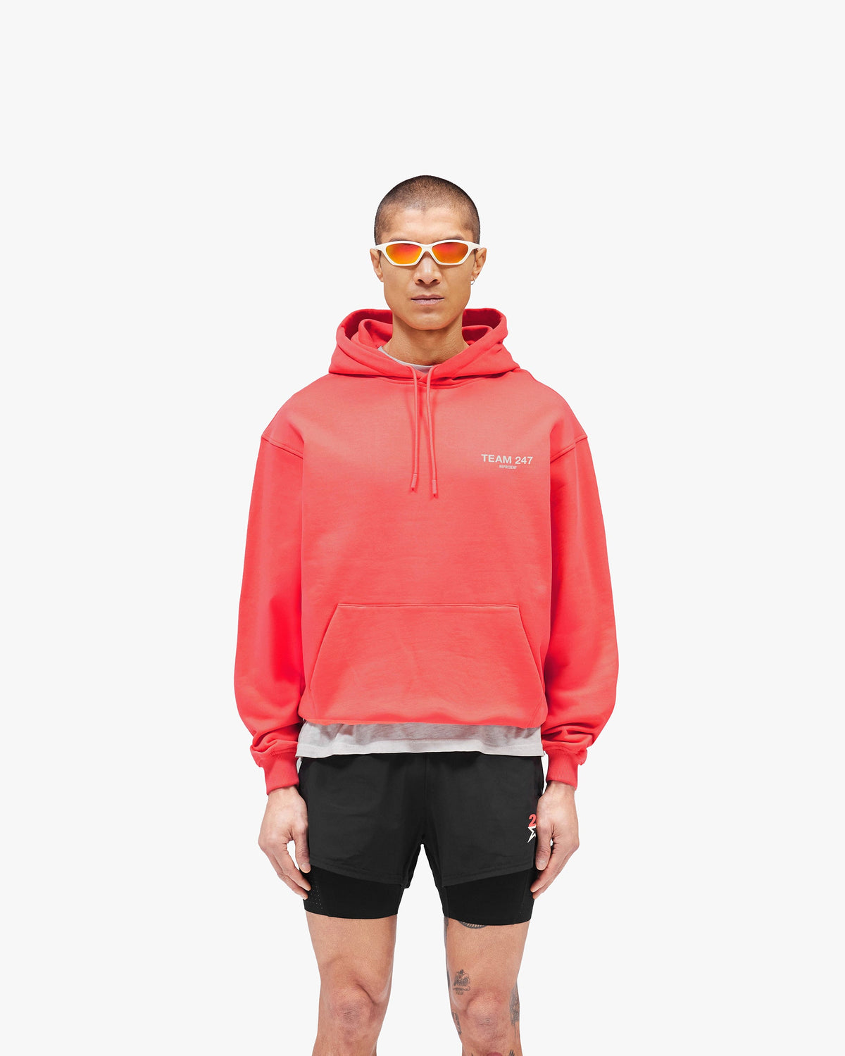 REPRESENT Team 247 Oversized Hoodie - Racing Red