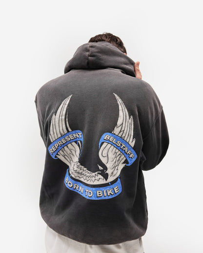 REPRESENT Represent X Belstaff Born To Bike Hoodie - Aged Black