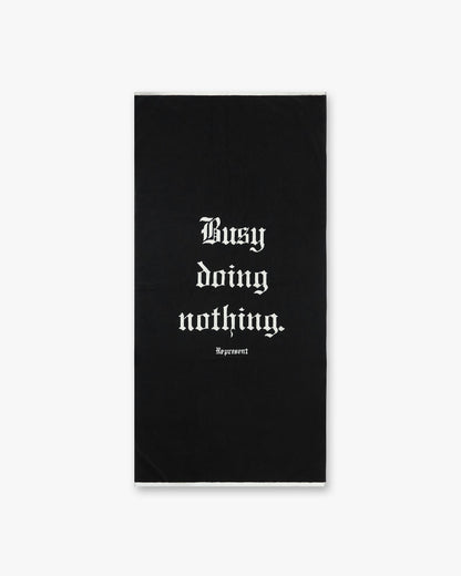 REPRESENT Busy Doing Nothing Beach Towel - Jet Black
