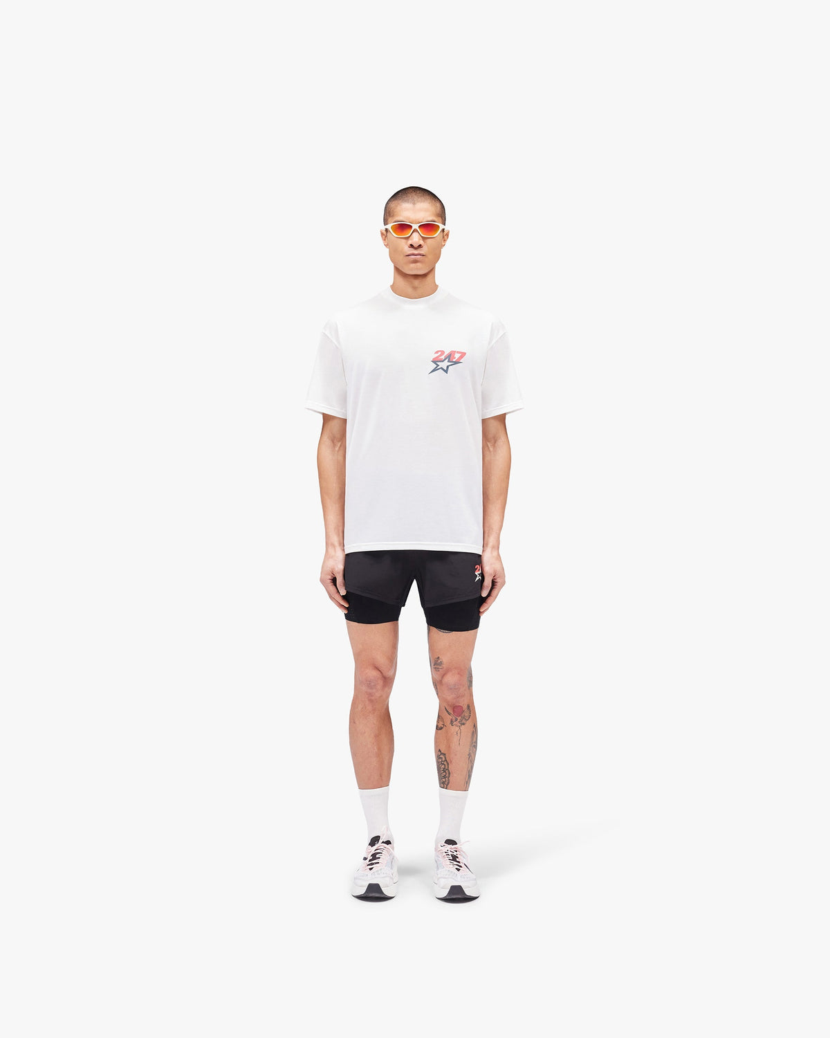 REPRESENT Team 247 Star Oversized T-Shirt - Flat White