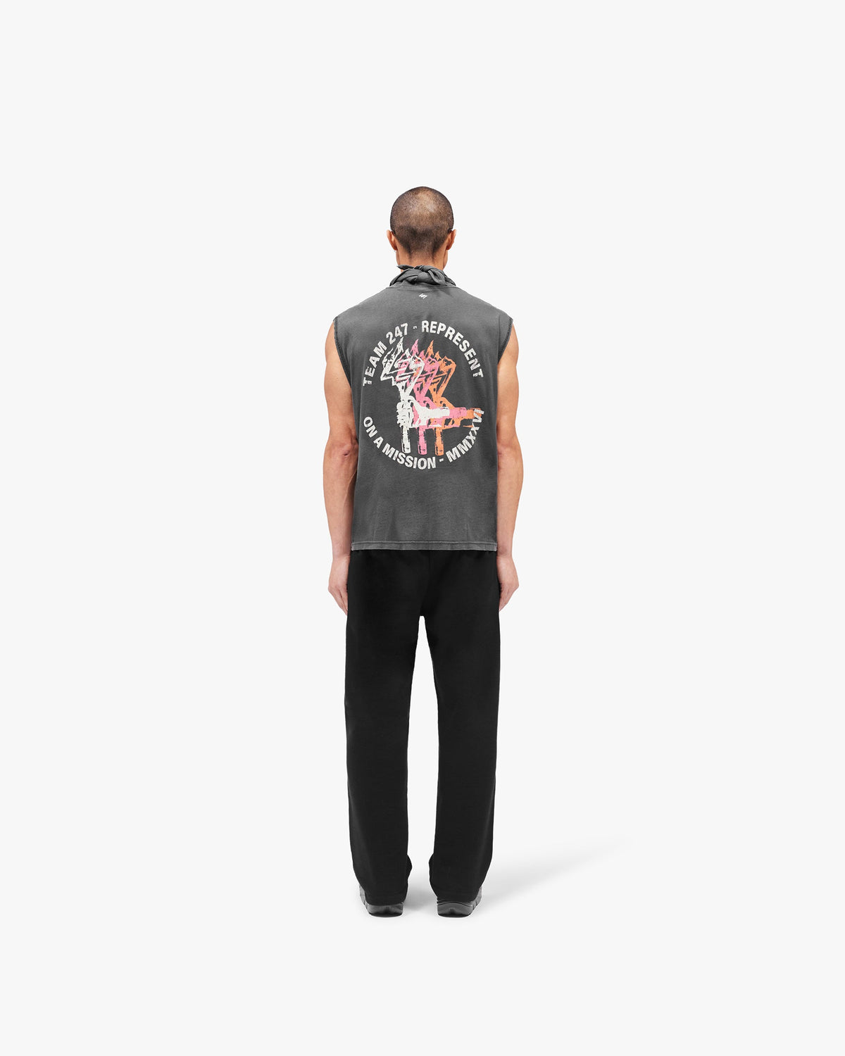 REPRESENT 247 Torch Boxy Tank - Washed Black