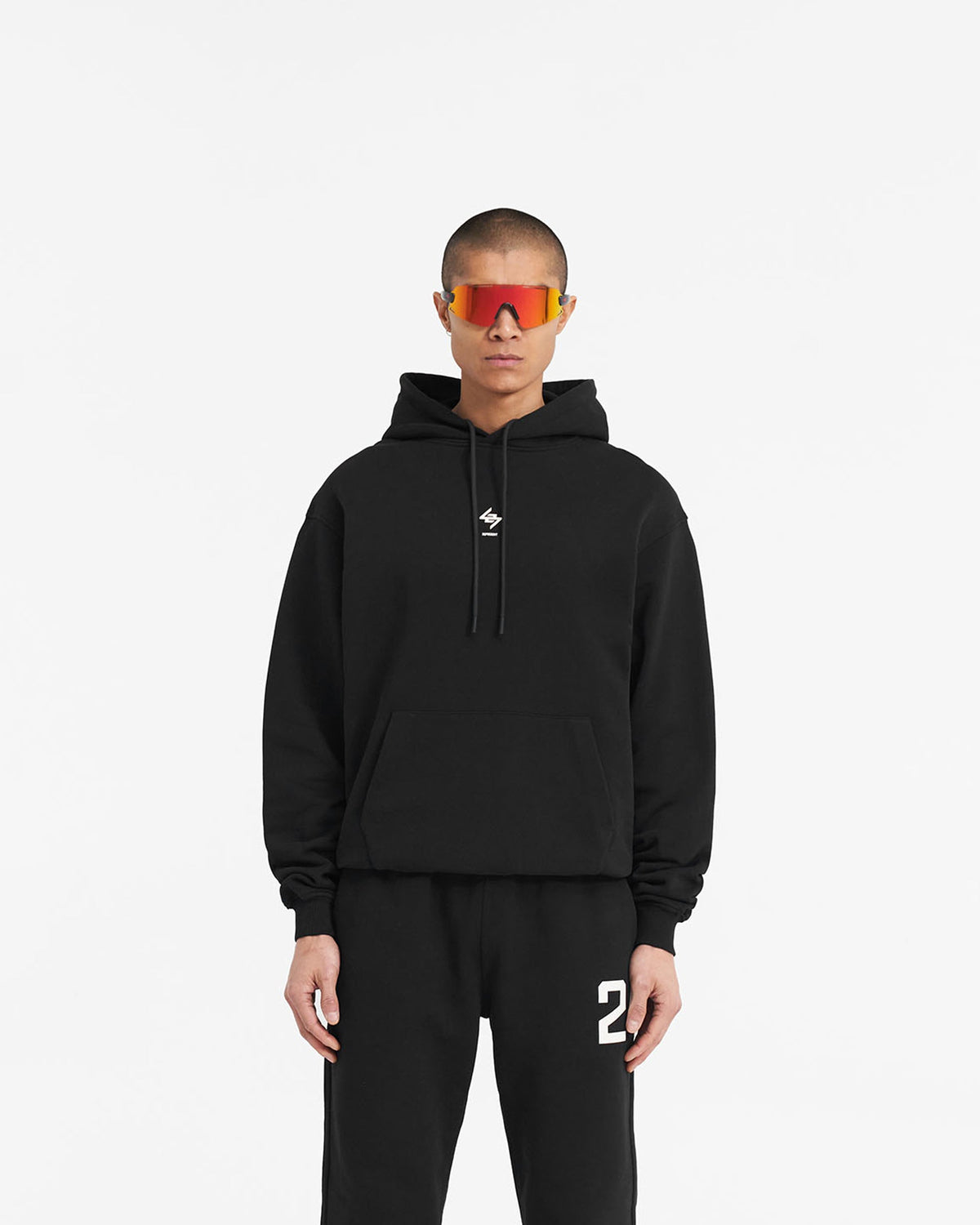 REPRESENT 247 Oversized Hoodie - Jet Black