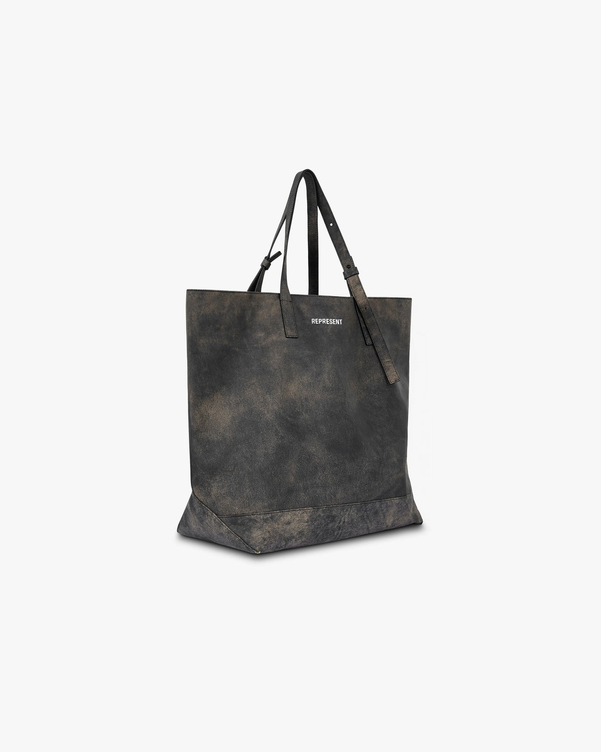 REPRESENT Distressed Leather Tote Bag - Brown