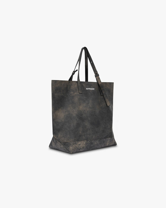 REPRESENT Distressed Leather Tote Bag - Brown