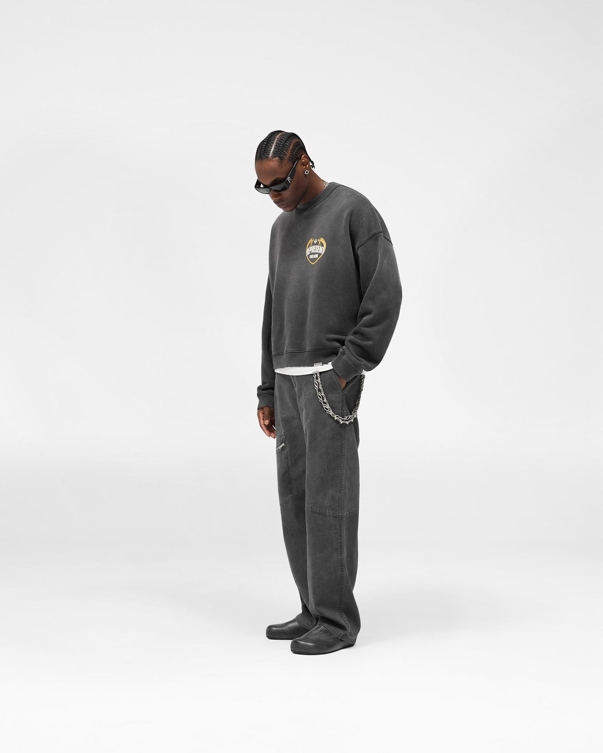 REPRESENT Angel Border Sweater - Stained Black
