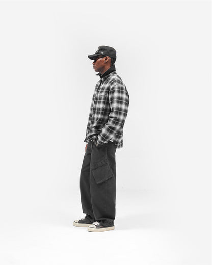 REPRESENT Logo Quilted Shirt - Black