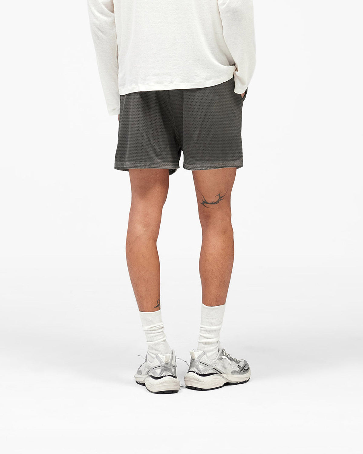 REPRESENT Washed Mesh Shorts - Vintage Grey