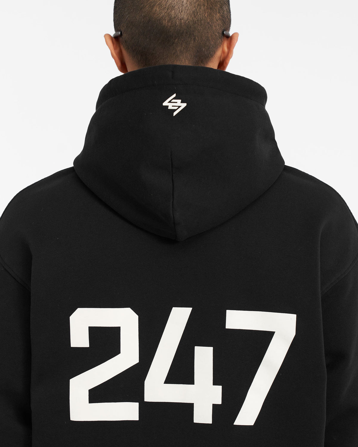 REPRESENT 247 Oversized Hoodie - Jet Black