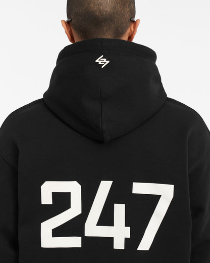 REPRESENT 247 Oversized Hoodie - Jet Black