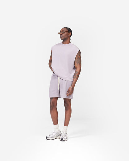 REPRESENT Initial Waffle Shorts- Mist