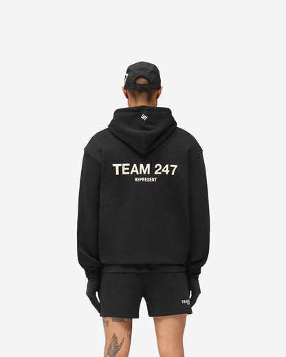 REPRESENT Team 247 Oversized Hoodie - Jet Black