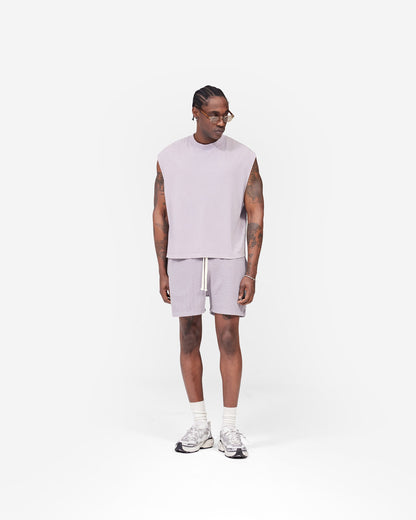 REPRESENT Initial Waffle Shorts- Mist