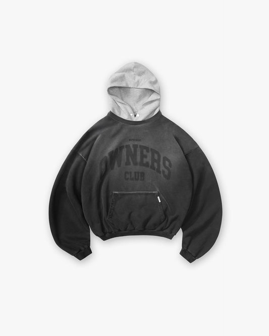 REPRESENT Represent Owners Club Contrast Hoodie - Weathered Black