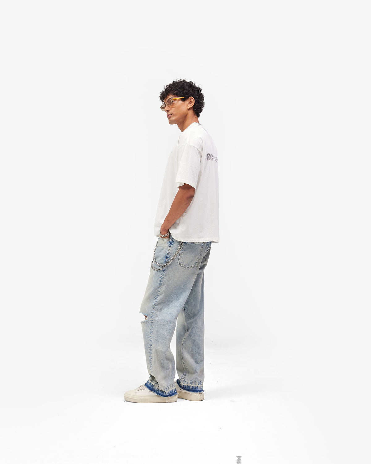 REPRESENT Lowercase Logo T-Shirt - Flat White