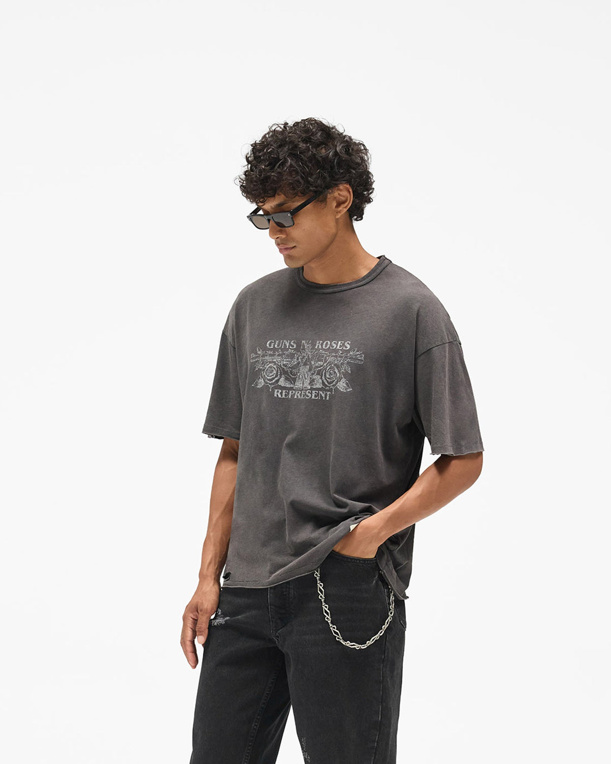 REPRESENT Represent X Guns N' Roses Lock Up T-Shirt - Vintage Black