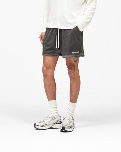 REPRESENT Washed Mesh Shorts - Vintage Grey