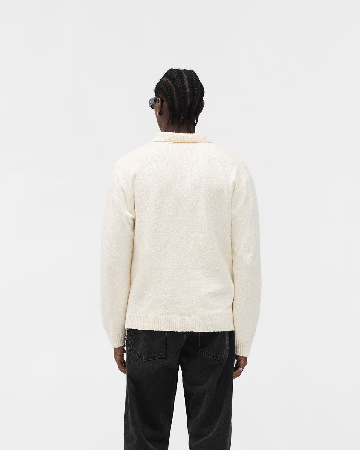 REPRESENT Knitted Polo - Aged White