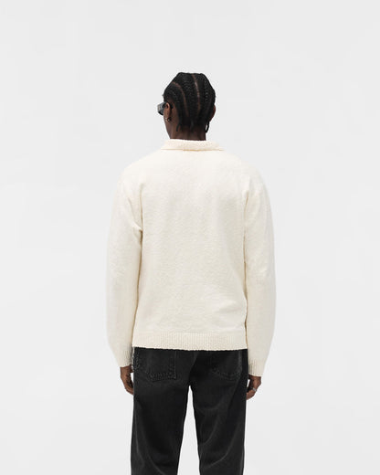 REPRESENT Knitted Polo - Aged White