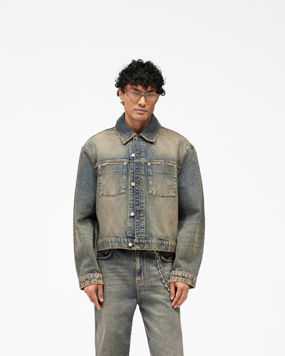 REPRESENT Denim Trucker - Blue Cream