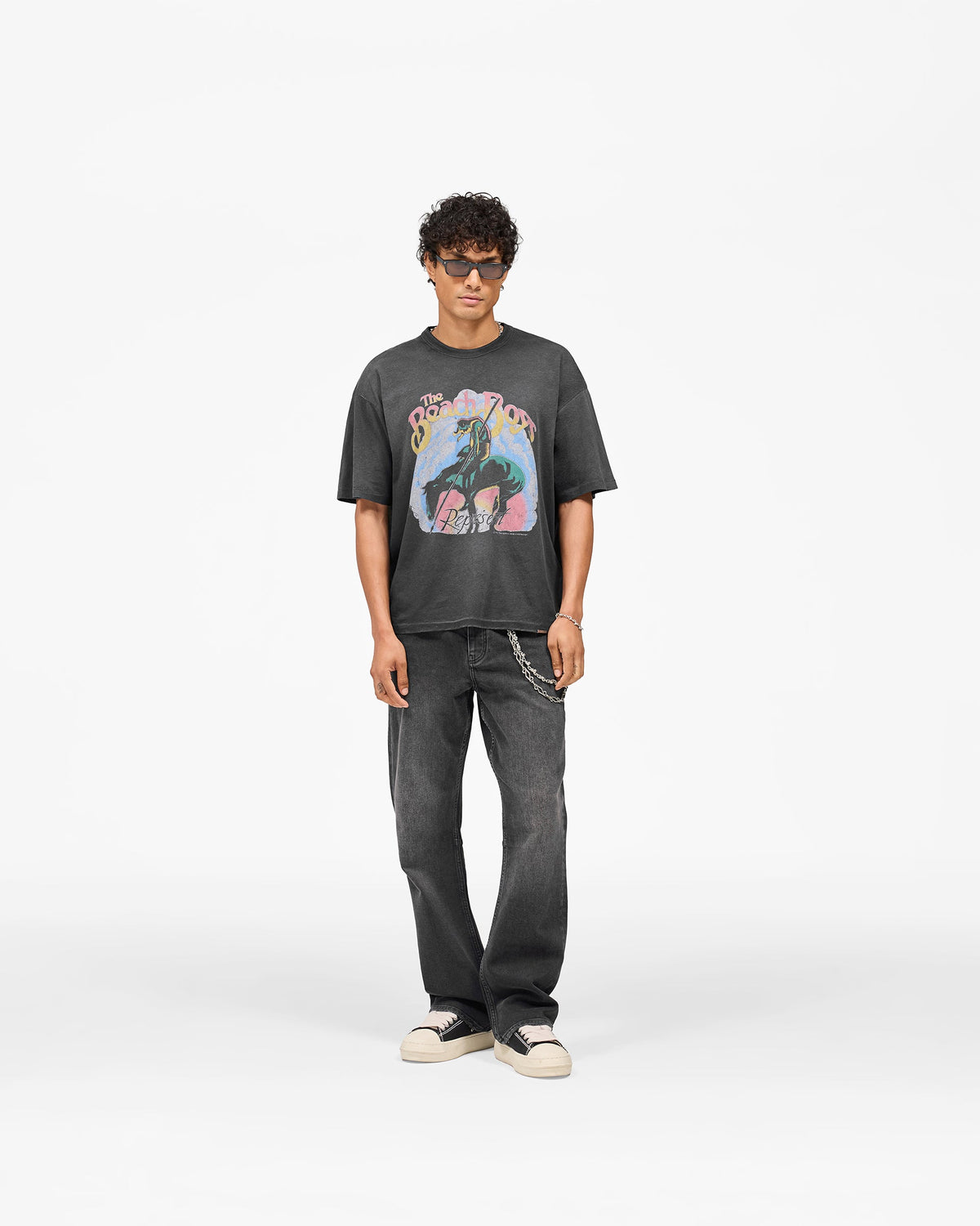 REPRESENT Represent x Beach Boys Endless Summer T-Shirt - Stained Black