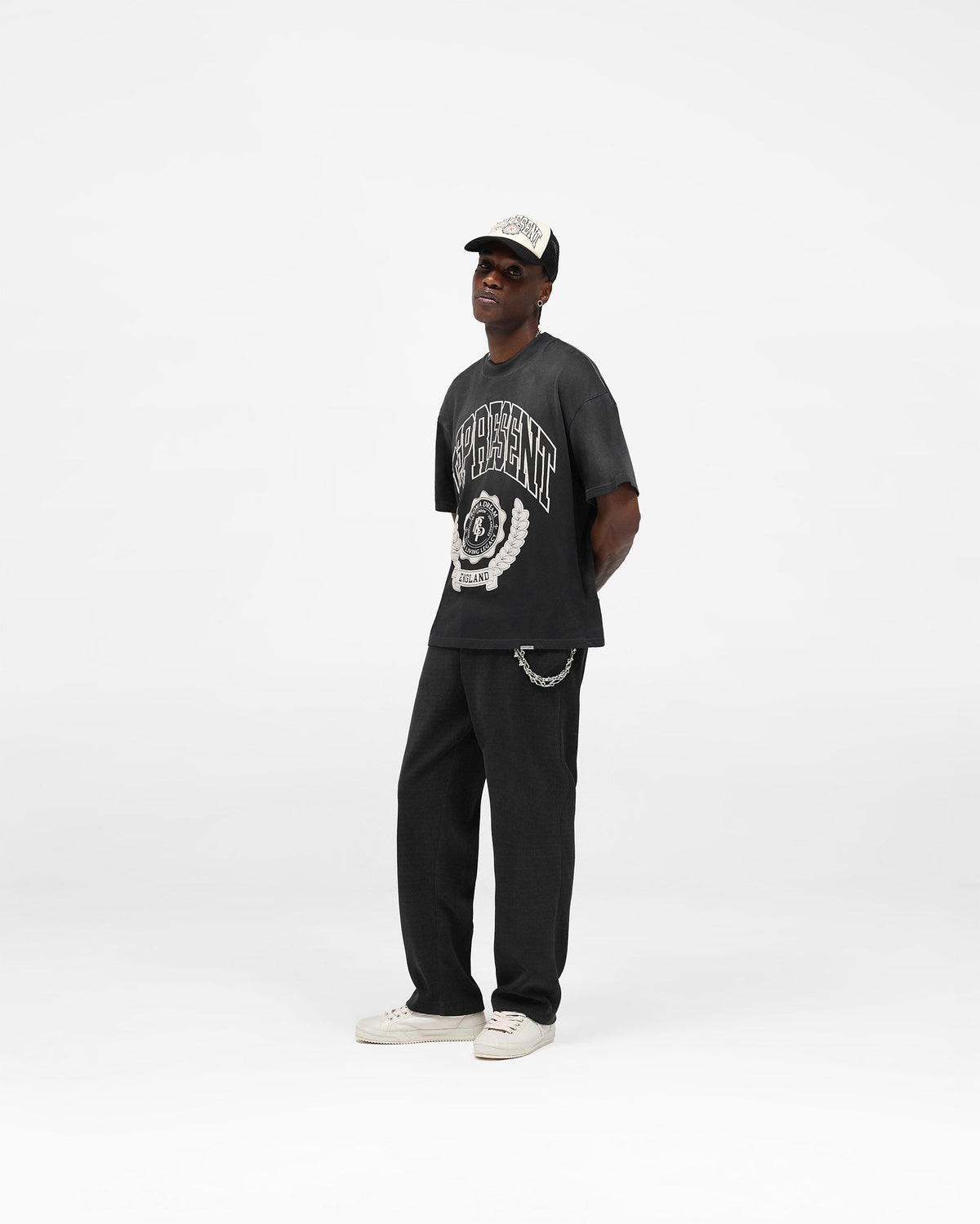 REPRESENT Legacy Crest T-Shirt - Stained Black