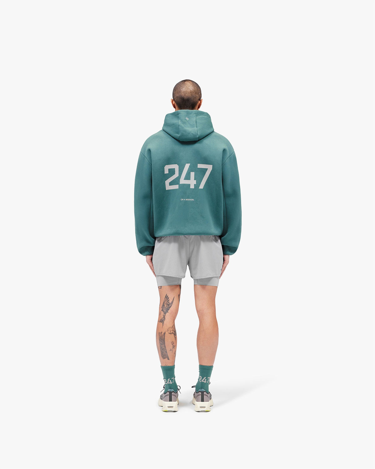 REPRESENT 247 Form Zip Hoodie - Teal