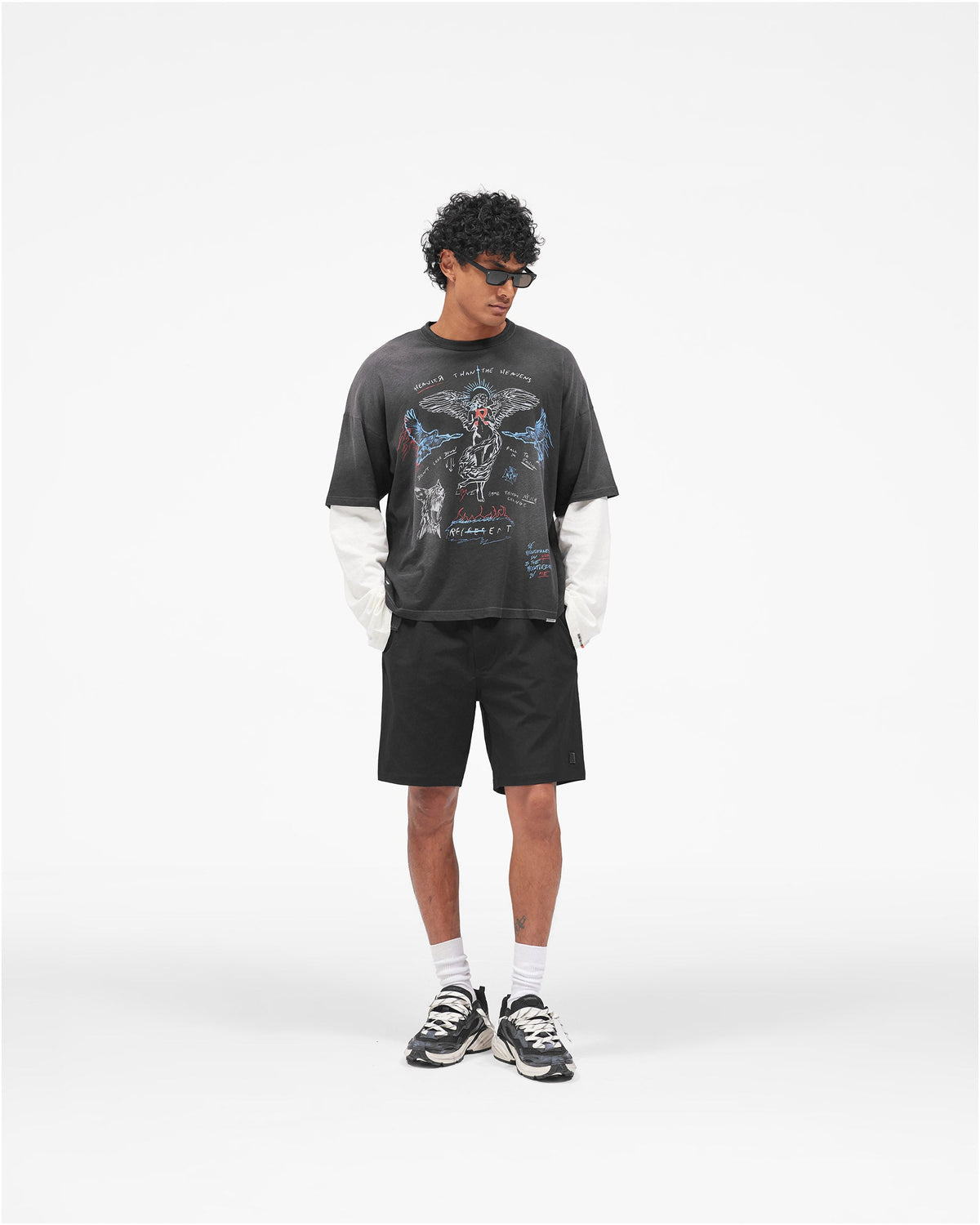 REPRESENT Heavier Than The Heavens Long Sleeve T-Shirt - Washed Black