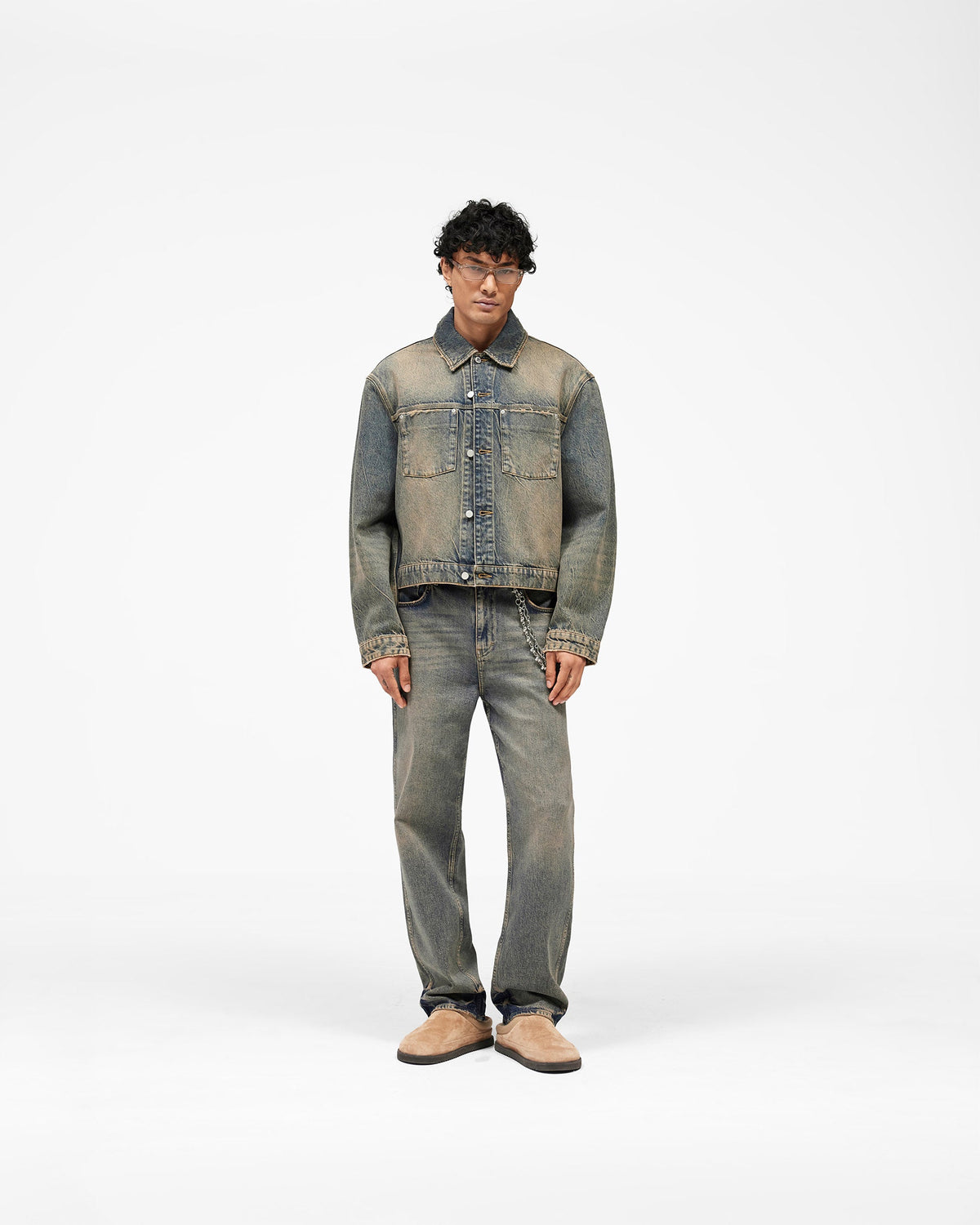 REPRESENT Denim Trucker - Blue Cream